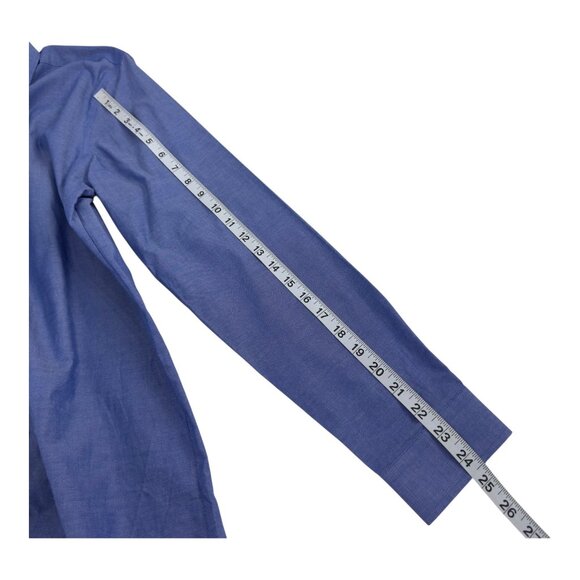 J. Ferrar Slim Fit Blue Long Sleeve Button-Up Shirt SZ Small Sleeve 100% Cotton - Picture 5 of 13